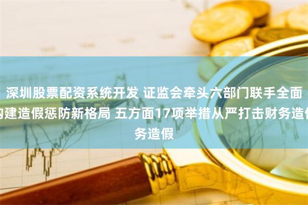 深圳股票配资系统开发 证监会牵头六部门联手全面构建造假惩防新格局 五方面17项举措从严打击财务造假