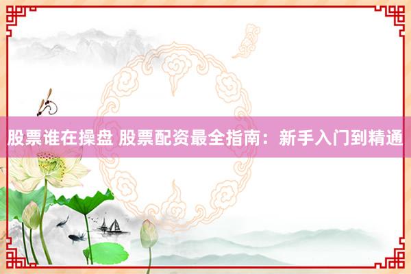 股票谁在操盘 股票配资最全指南：新手入门到精通