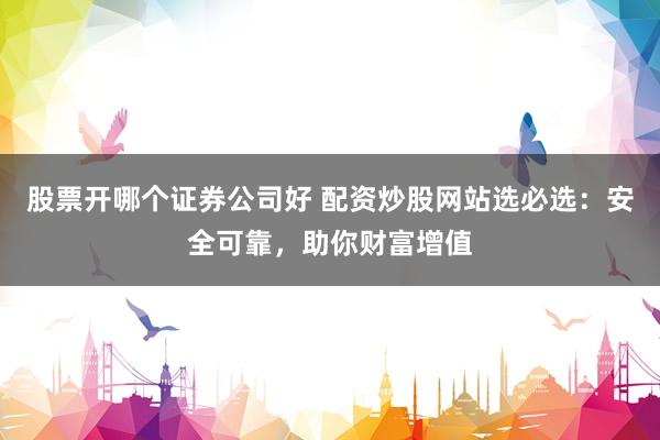 股票开哪个证券公司好 配资炒股网站选必选：安全可靠，助你财富增值